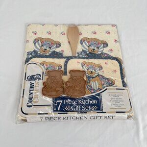 Country Crafts 7 Piece Kitchen Gift Set With Bear‎ Design NEW